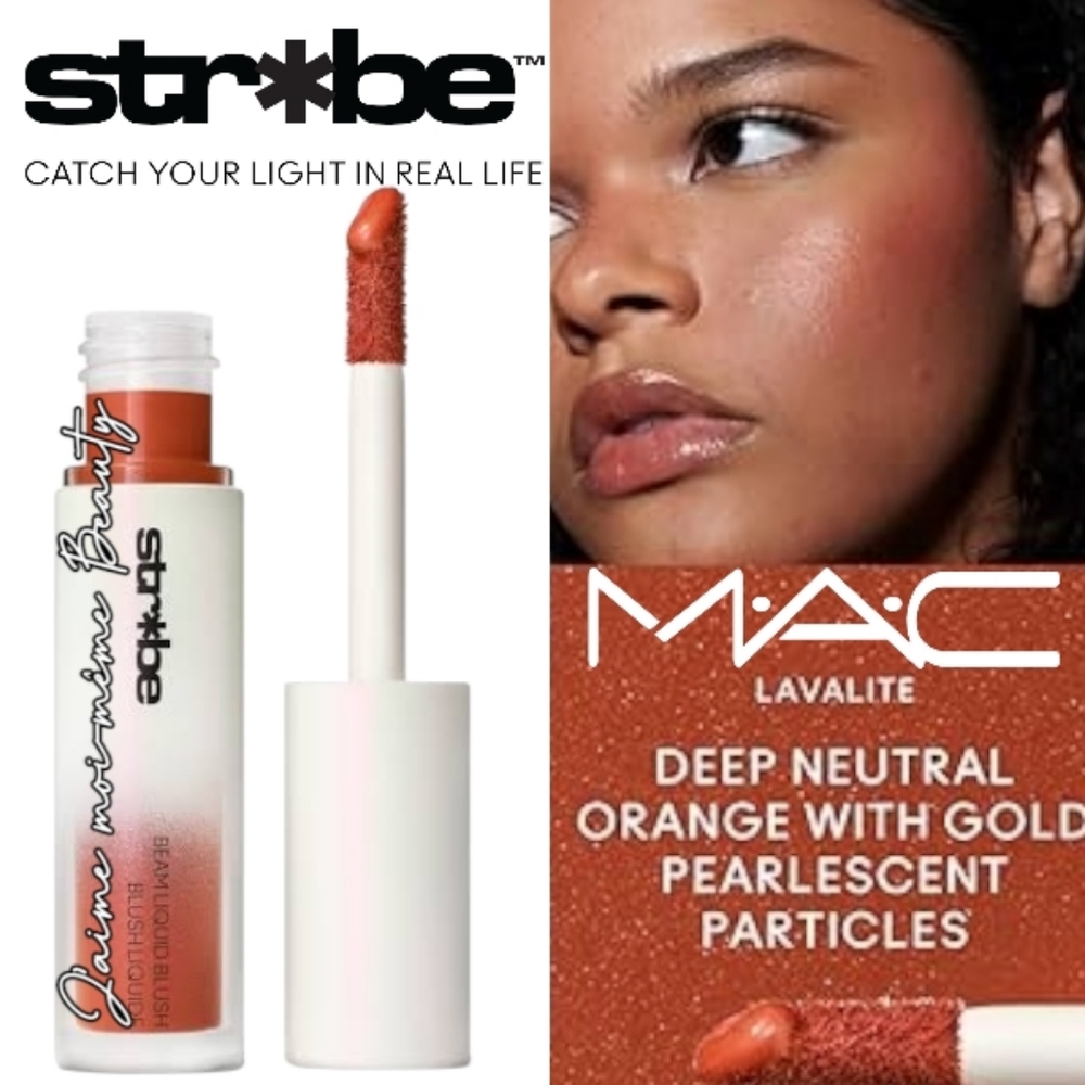 MAC COSMETICS Strobe Bleam Liquid Blush- Lavalite - Bronze With Gold Pearl